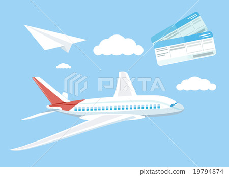 Air travel concept flying plane Air travel concept flying plane 19794874