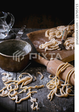 Fresh homemade pasta pici Fresh homemade pasta pici 19795715