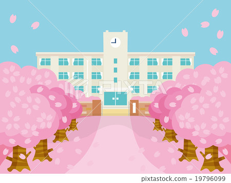 春天B的櫻花和學校建築變化 19796099