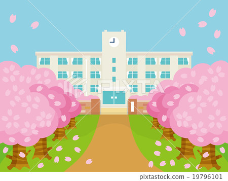 春天D的櫻花和學校建築變化 19796101