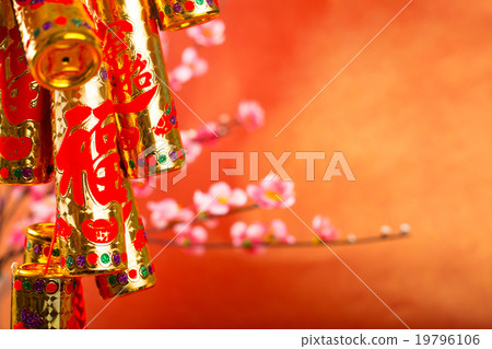 Chinese new year golden firework decoration Chinese new year golden firework decoration 19796106