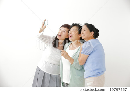 Senior female smartphone Senior female smartphone 19797567