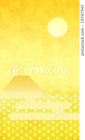 Vertical Gold _ Mt. Fuji _ Sun _ Moon _ Cloud _ 07 Vertical Gold _ Mt. Fuji _ Sun _ Moon _ Cloud _ 07 19797945