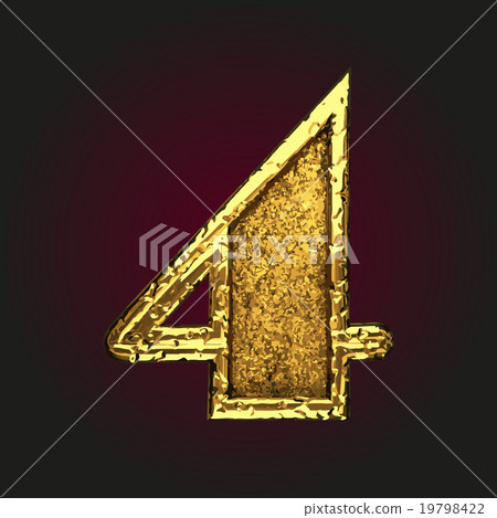 4 vector golden letter 19798422