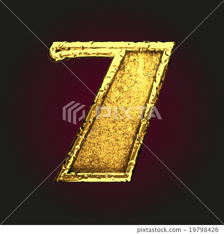7 vector golden letter 19798426
