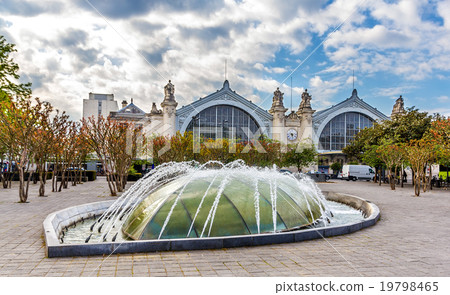 Fountain in front of the Railway Station of Tours 19798465