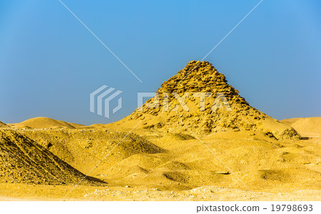 View of the Pyramid of Userkaf at Saqqara - Egypt 19798693