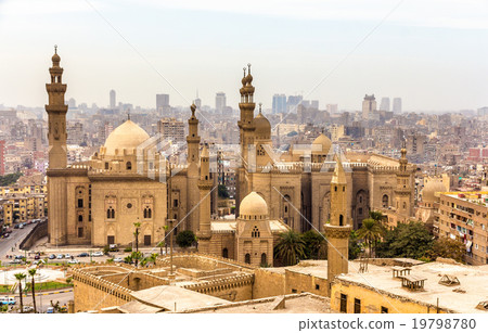 View of the Mosques of Sultan Hassan and Al-Rifai 19798780