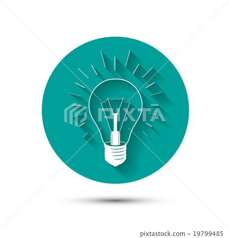 light bulb, idea icon on green background light bulb, idea icon on green background 19799485