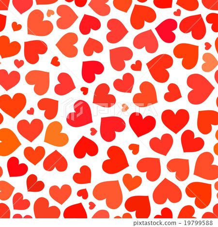 Red heart on a white background seamless pattern 19799588