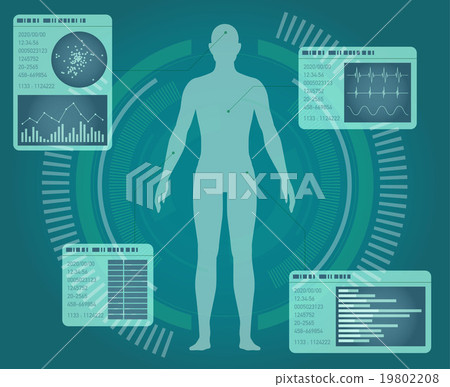 Personal silhouette and diagnostic information medical interface 19802208