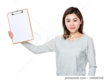 Woman show with clipboard 19806548