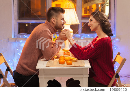 Portrait of romantic couple at Valentine's Day 19809420