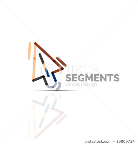 Arrow icon vector logo. Company branding element 19809724