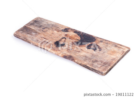 old wood board weathered on white background 19811122