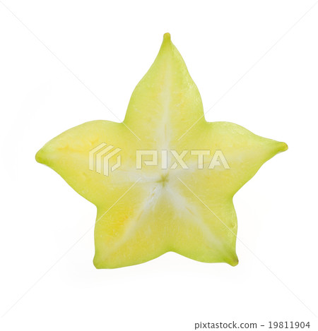 carambola, star fruit isolated on white background 19811904