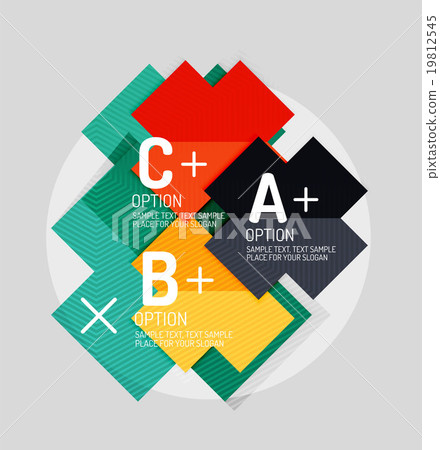 Paper style abstract geometric shapes with 19812545