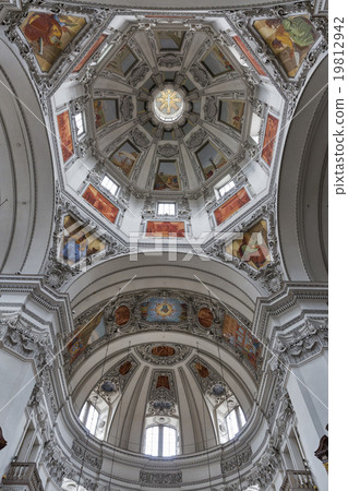 Salzburg Dom cathedral interior, Austria. 19812942