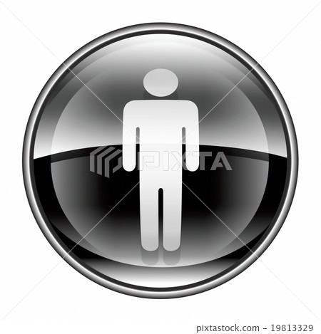 men icon black, isolated on white background. men icon black, isolated on white background. 19813329