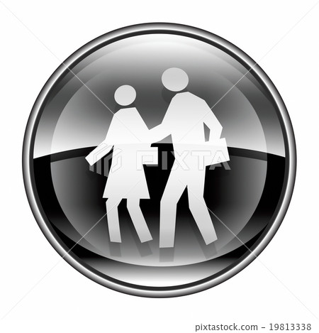 people icon black, isolated on white background people icon black, isolated on white background 19813338