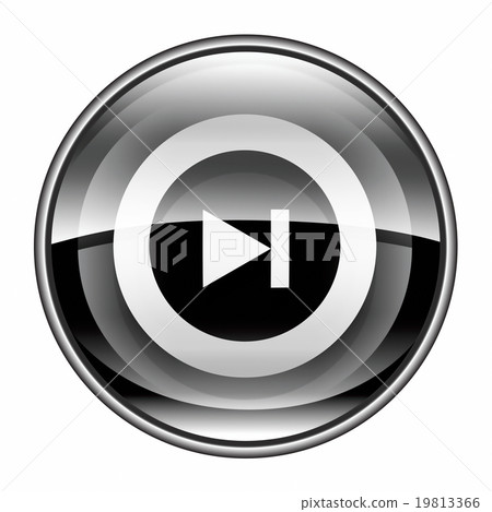 Forward icon black, isolated on white background. 19813366