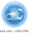 Scorpio zodiac icon ice, isolated on white  19813706