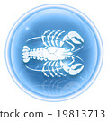 Cancer zodiac icon ice, isolated on white  19813713