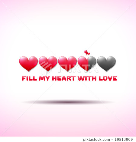 Valentine's Day status bar with hearts 19813909