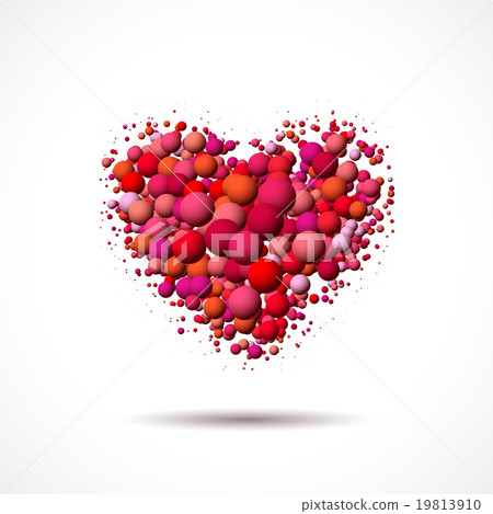 Valentine's Day card with heart made of bubbles Valentine's Day card with heart made of bubbles 19813910