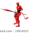 Red devil play football 19814052