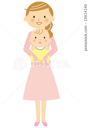 媽媽抱著一個嬰兒 19814140