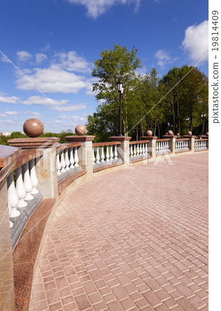 handrail on the embankment  19814409