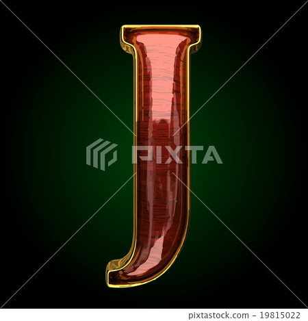 j vector golden letter with red wood j vector golden letter with red wood 19815022