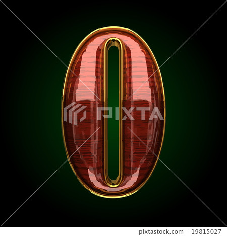o vector golden letter with red wood o vector golden letter with red wood 19815027