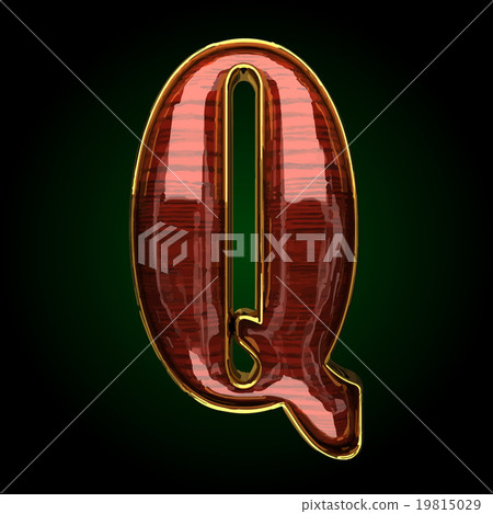 q vector golden letter with red wood q vector golden letter with red wood 19815029
