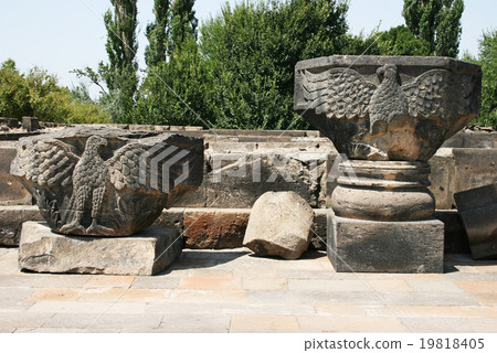 Eagle statues in Zvartnots 19818405