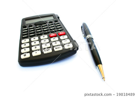 Calculator and pen Calculator and pen 19818489