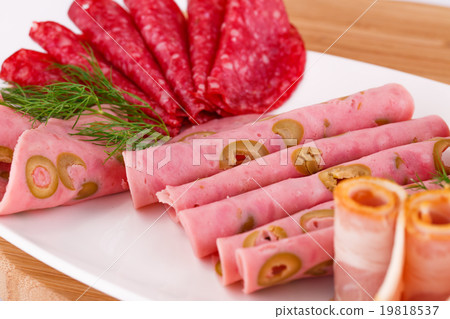 Salami, mortadella and bacon 19818537