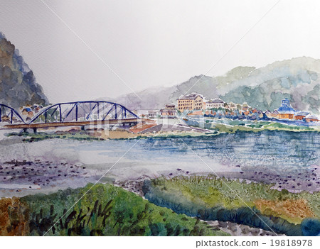 Sketch picture of Yoshidagawa in Gujo Hachiman 19818978