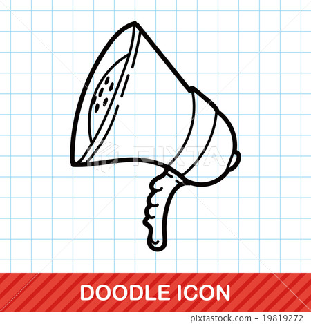 loudspeaker color doodle 19819272