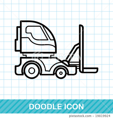 cargo truck doodle 19819924