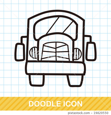 school bus color doodle 19820550