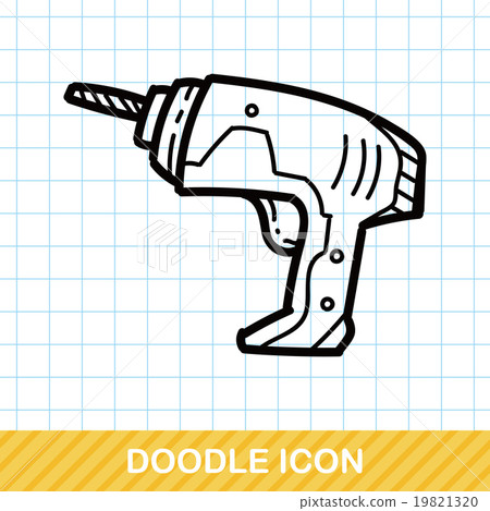 Electric drill color doodle Electric drill color doodle 19821320