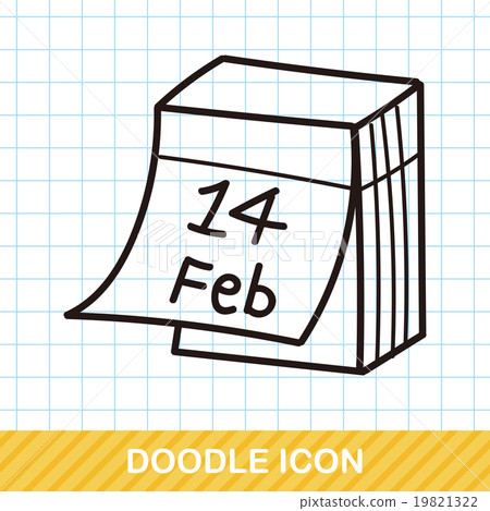 valentines calendar doodle 19821322
