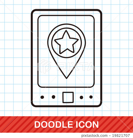 cellphone map doodle cellphone map doodle 19821707