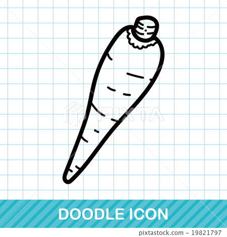 vegetable Carrot color doodle vegetable Carrot color doodle 19821797