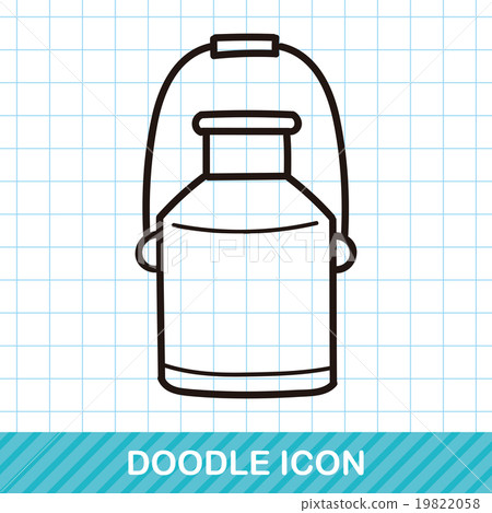 milk bucket doodle 19822058