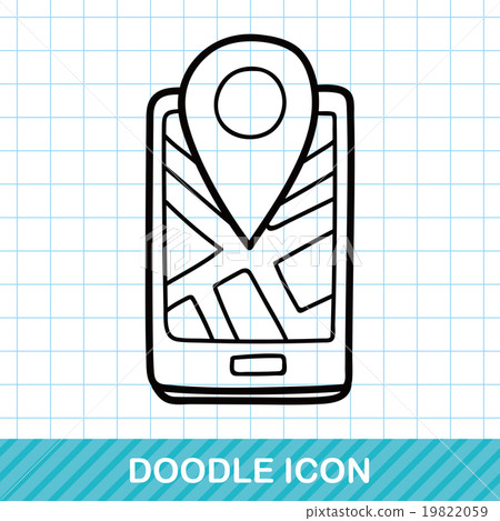 cellphone map doodle 19822059