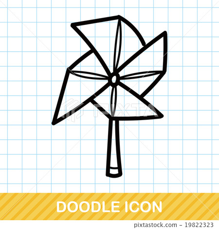 Windmill color doodle Windmill color doodle 19822323