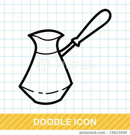 coffee machine color doodle 19823049